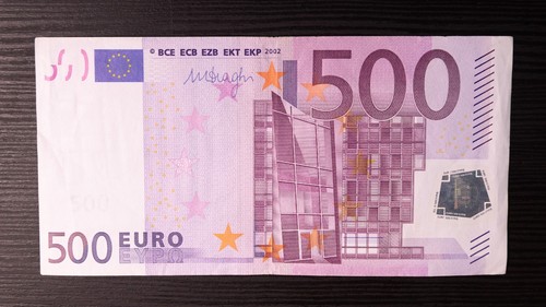Banconota 500 euro draghi - banconota,