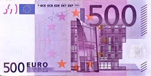 Banconota 500 euro serie - serie, x0