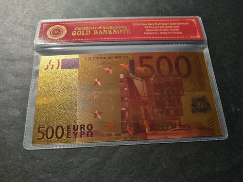 Banconota dorata 500 euro - euro, da