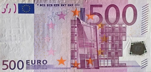 Banconota 500 euro serie x0 - 500,