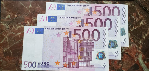 500 euro banknote set - euro,