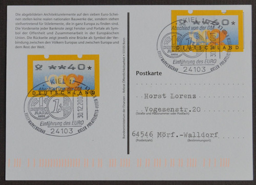 Cartolina 500 euro - , con